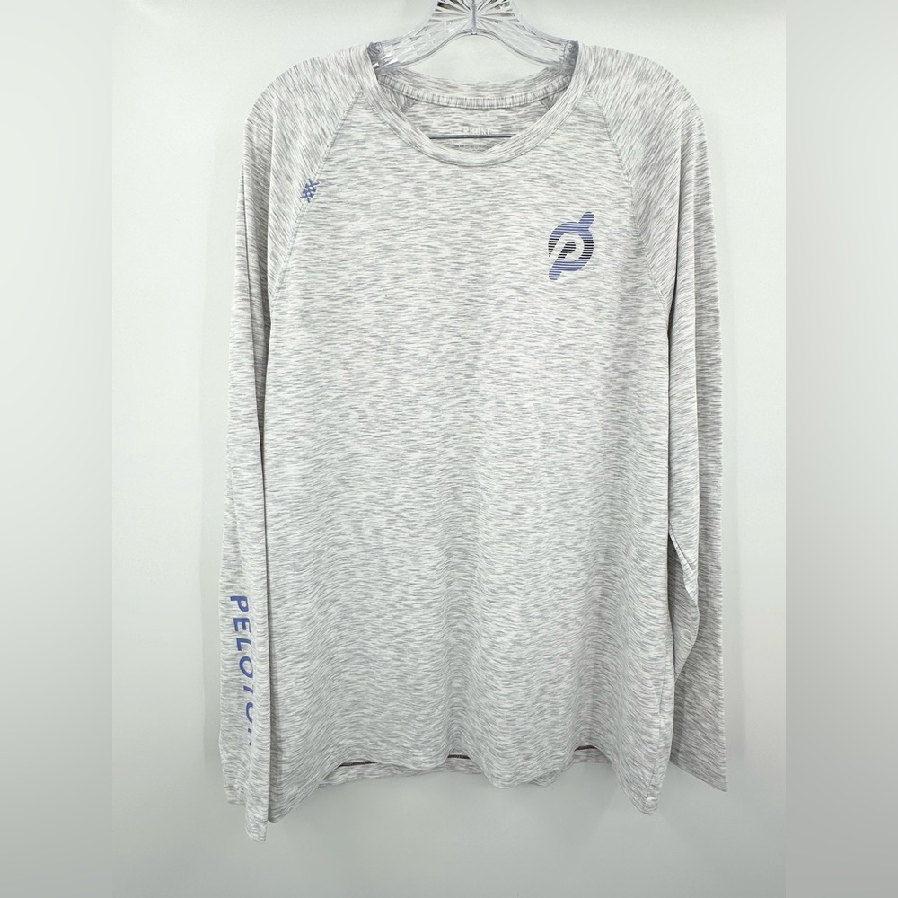 Peloton x Rhone reign Long Sleeve Crewneck Performance Tee‎ Gray Men's Size XL